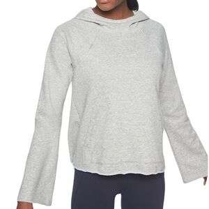 Athleta French Terry Pique Swing Style Hoodie Sweatshirt Gray M Like New